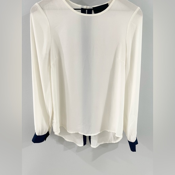 Blaque Label Angela Contrast Blouse Off White Size Small - Picture 3 of 5